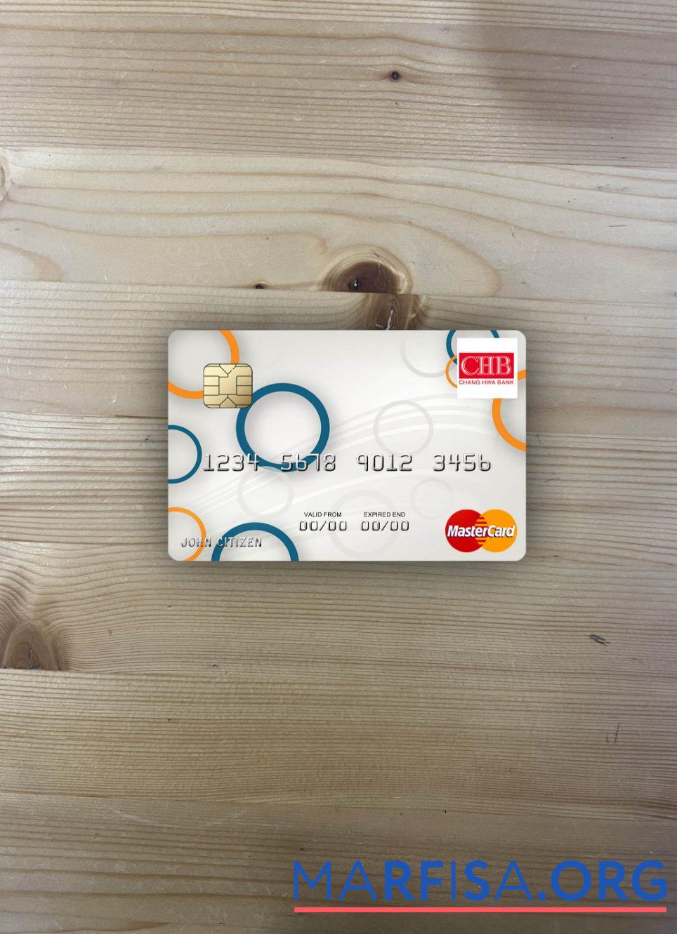 Realistic Taiwan Chang Hwa Bank mastercard photolook front template